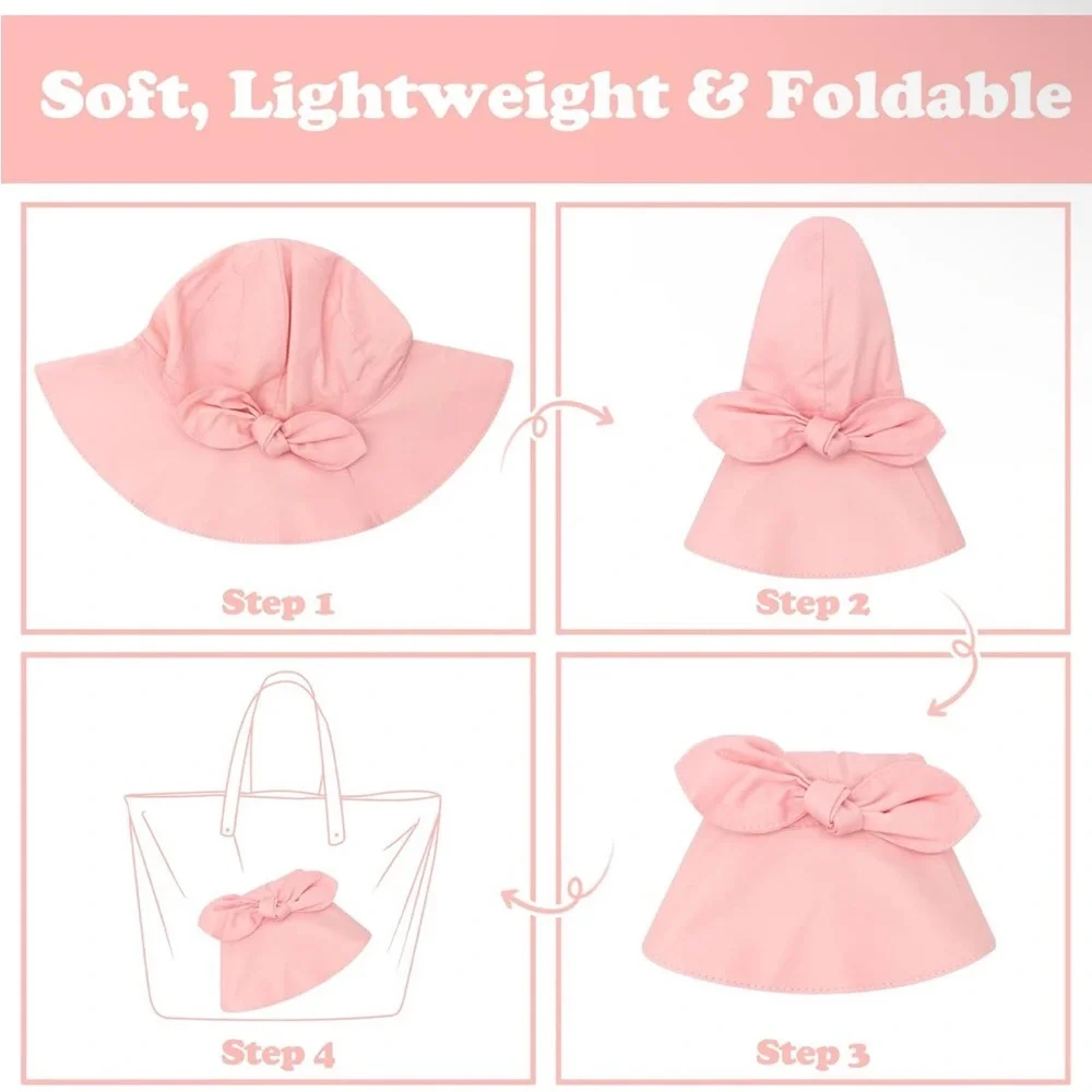 Charming Pink Sun Hat with Bow